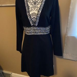 Deep plunge mini dress